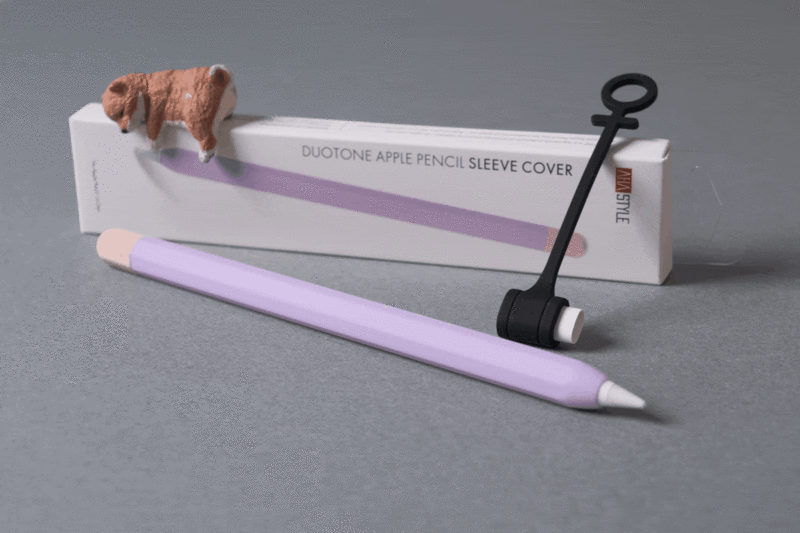 Apple Pencil 1 バイカラー シリコンケース 第1世代専用 アダプタホルダー付き